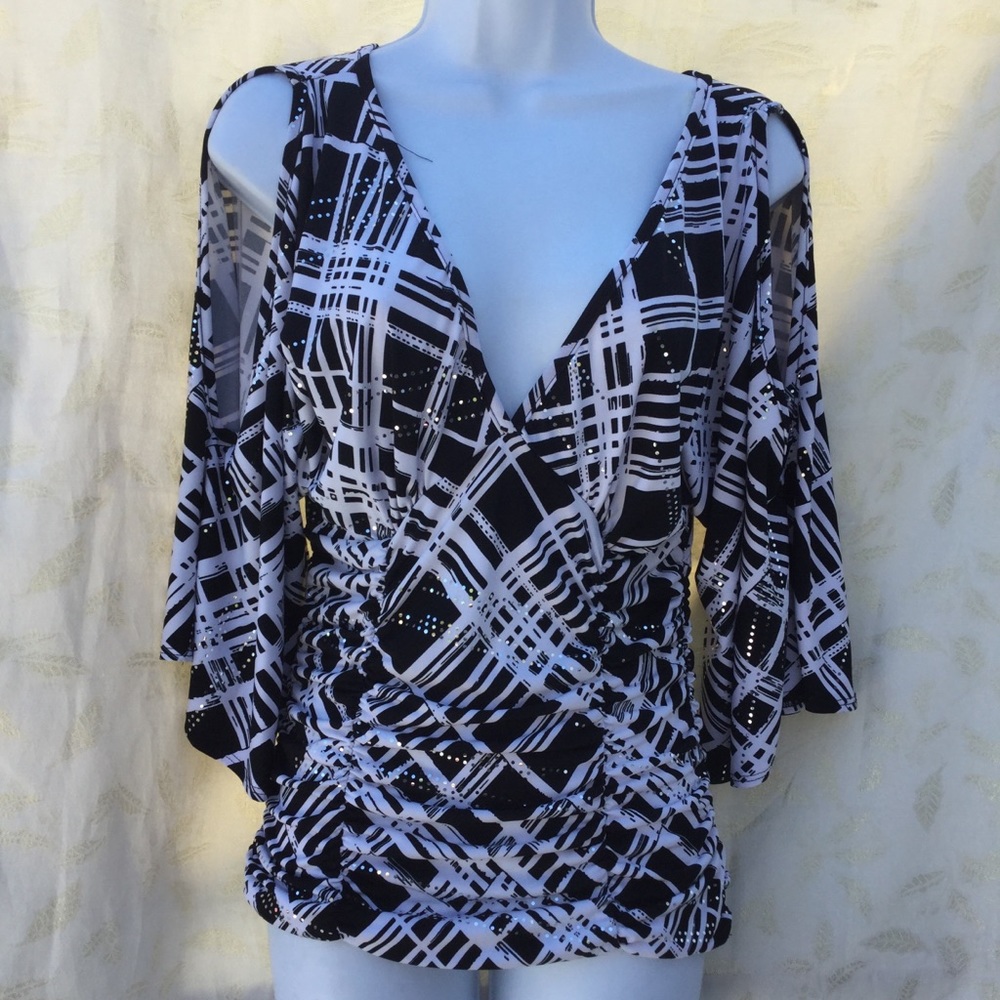 Jacaranda size large polyester/spandex embellished